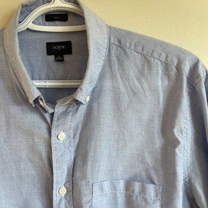 J.Crew Men's Lt Blue Shirt (Size M, Slim)